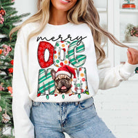 Merry dog mom tan frenchie 55023 DTF transfer