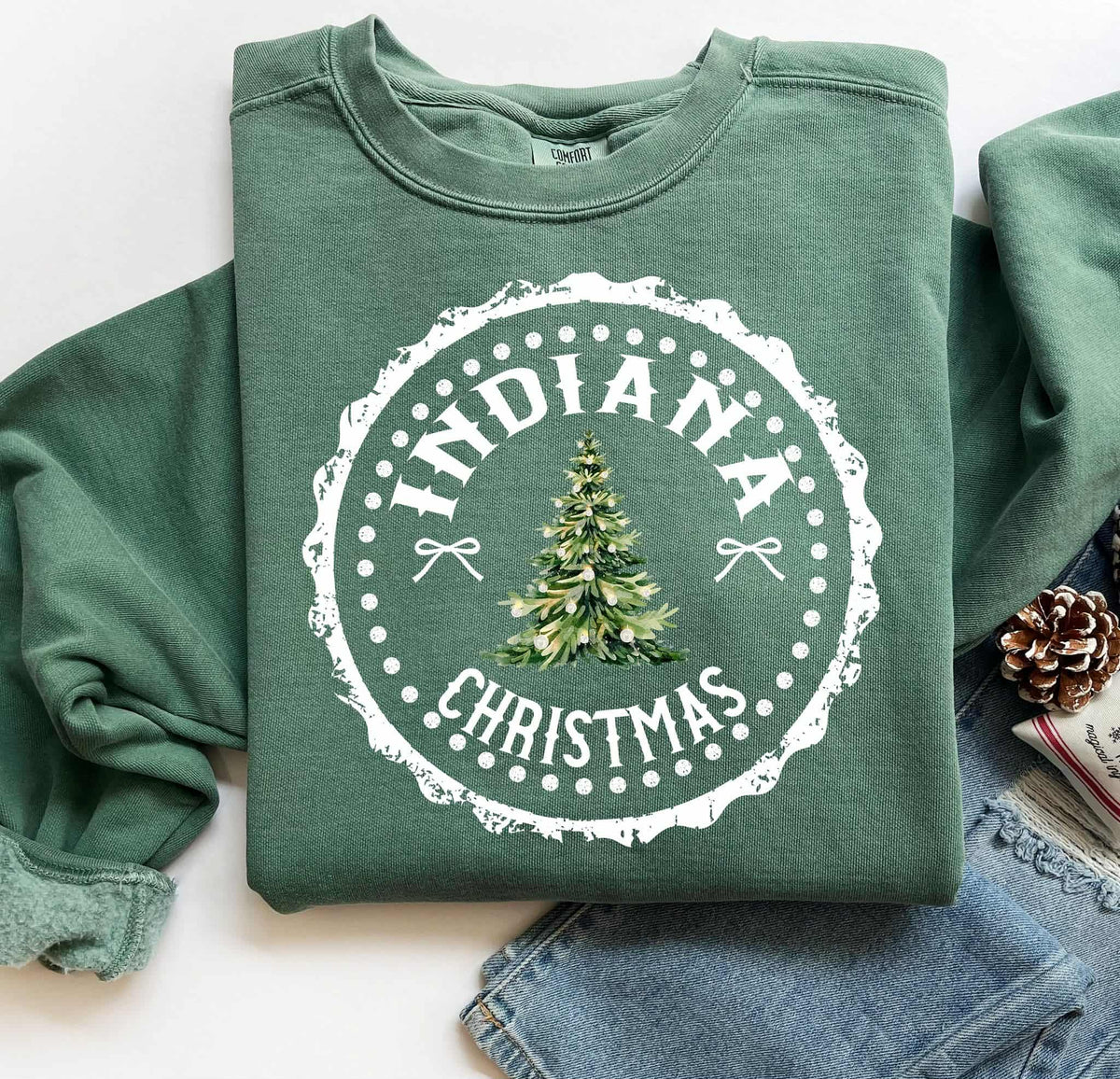 Indiana Christmas Tree Circle (S&g) DTF Transfer