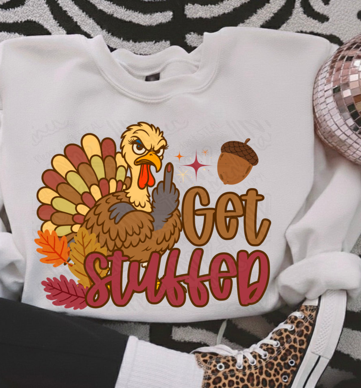 Get stuffed turkey DTF Transfer