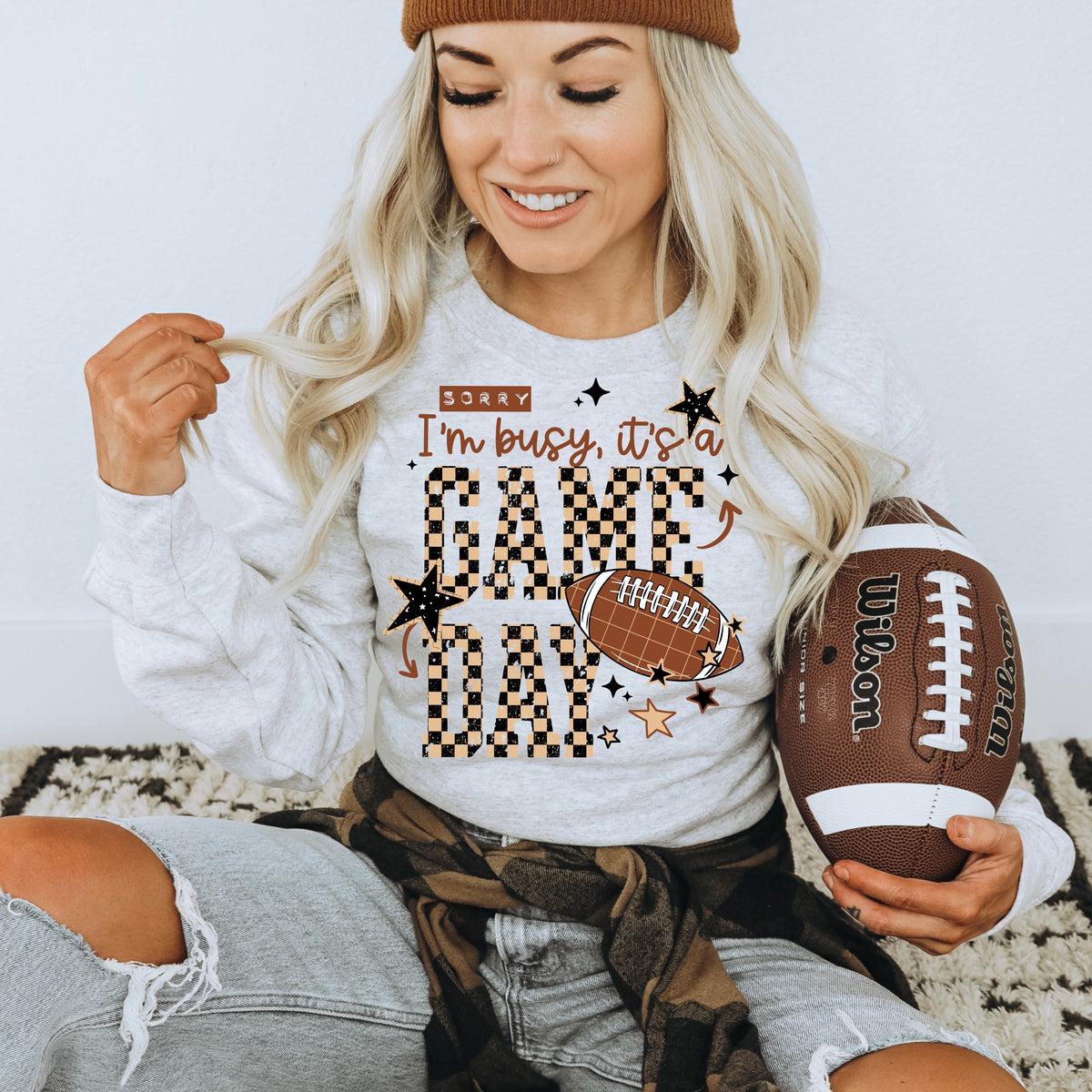 Sorry I’m busy game day football (CSC) DTF Transfer