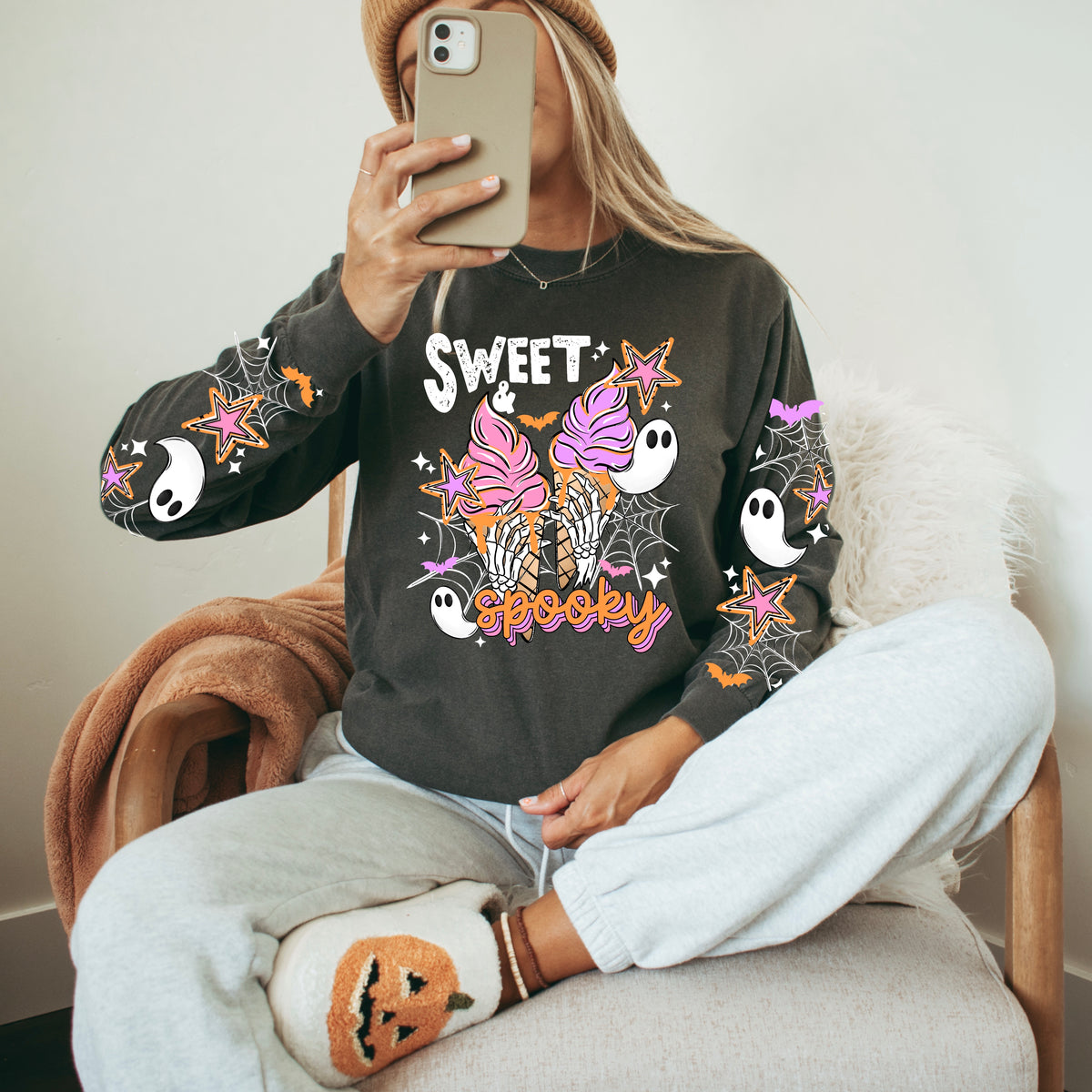Sweet spooky ice cream (FRONT ONLY) WHITE (CSC) DTF Transfer
