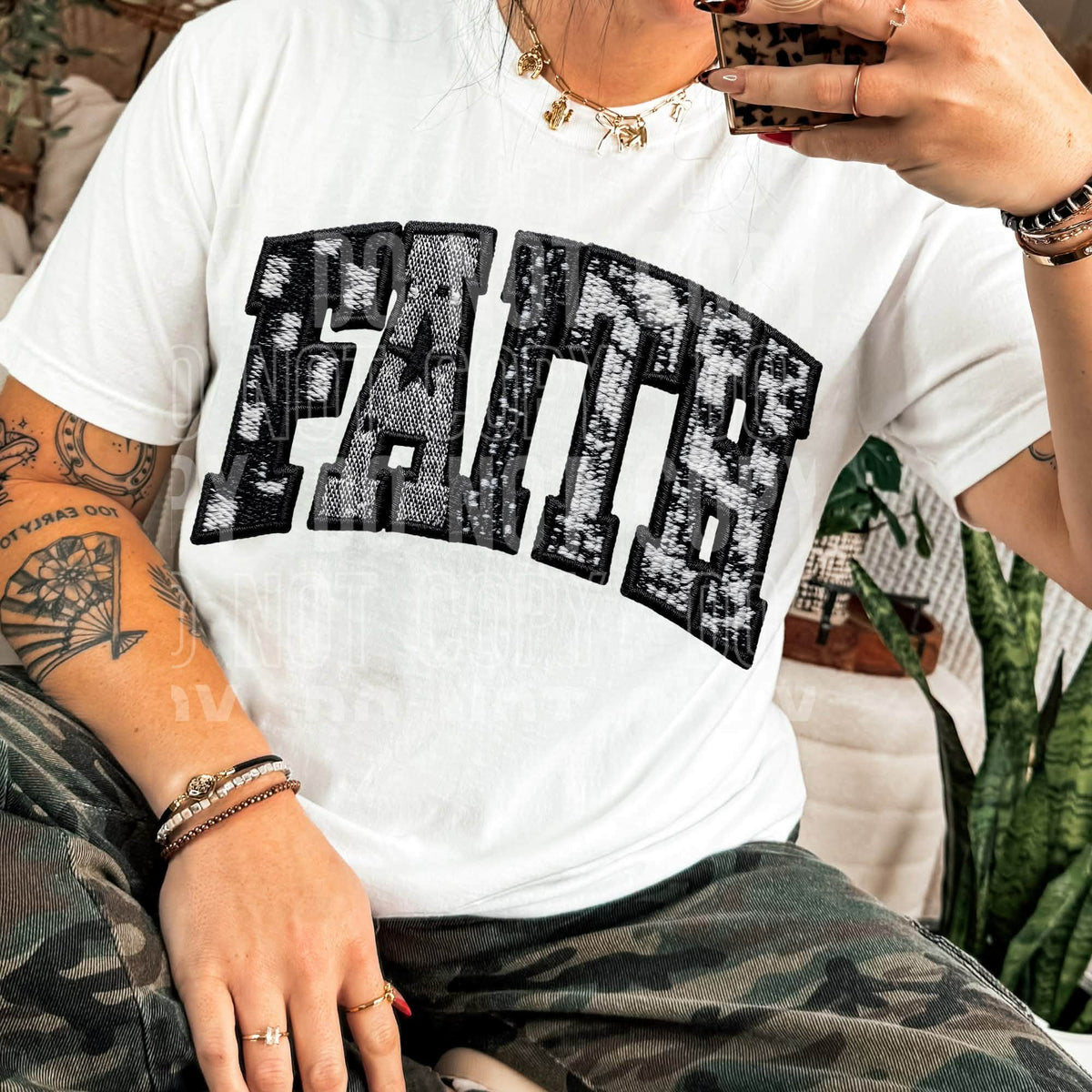 Faith Faux Embroidery (SBB) DTF transfer