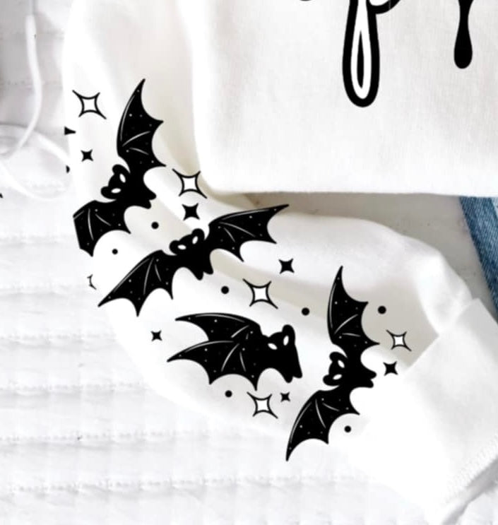 Spooky bats sleeve (CSC) 95693 DTF transfer