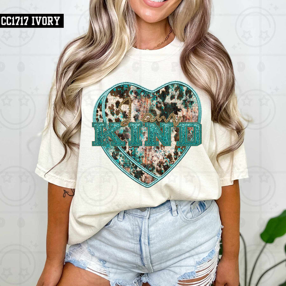 I am kind western heart (HW) 79371 DTF transfer