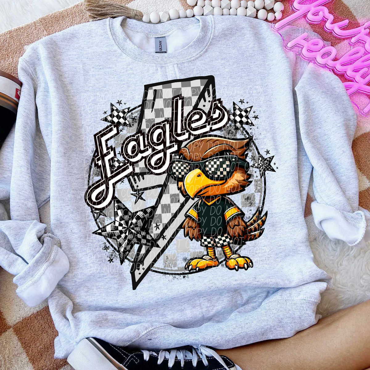 Eagles brown bird lightning bolt (CITY) 52509 DTF transfer