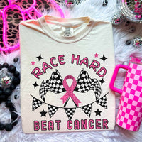 Race hard beat cancer pink 58189 DTF transfer