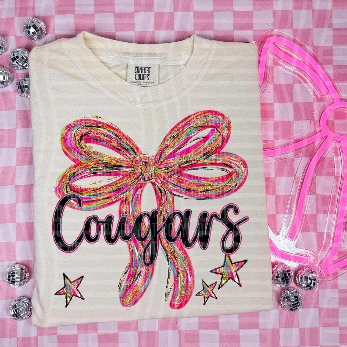 Cougars Whimsical Bow (caplinger) DTF transfer