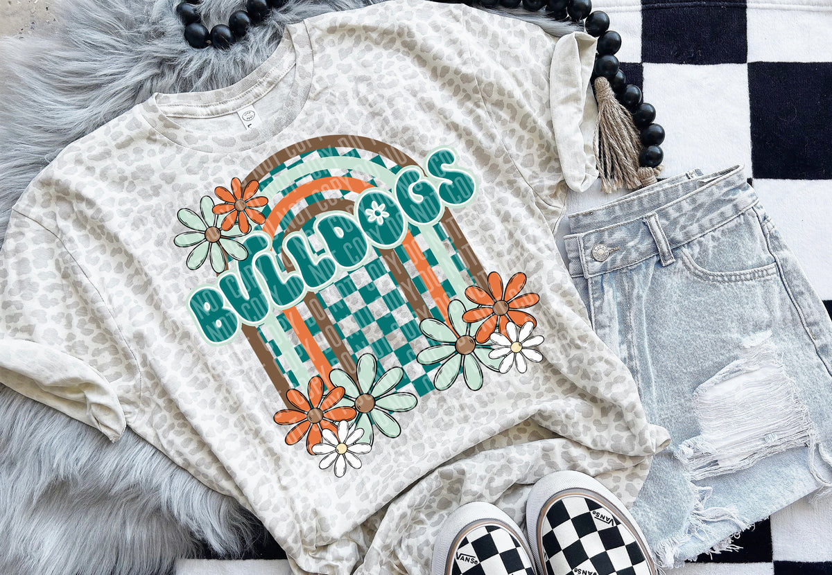 Floral Arch Mascot Bulldogs 49311 DTF TRANSERS