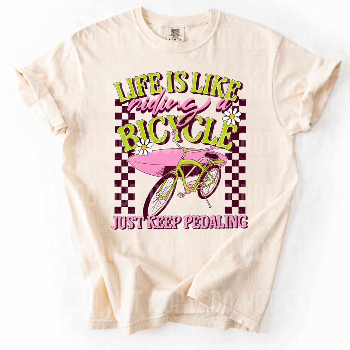 Life is like riding a bicycle (SBB) 92052 DTF transfer