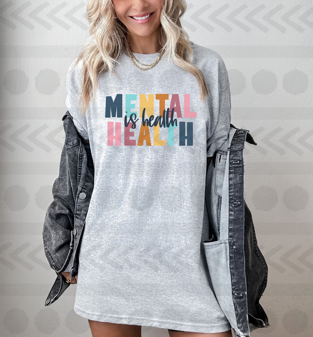 Mental health is health colorful 14173 DTF transfer