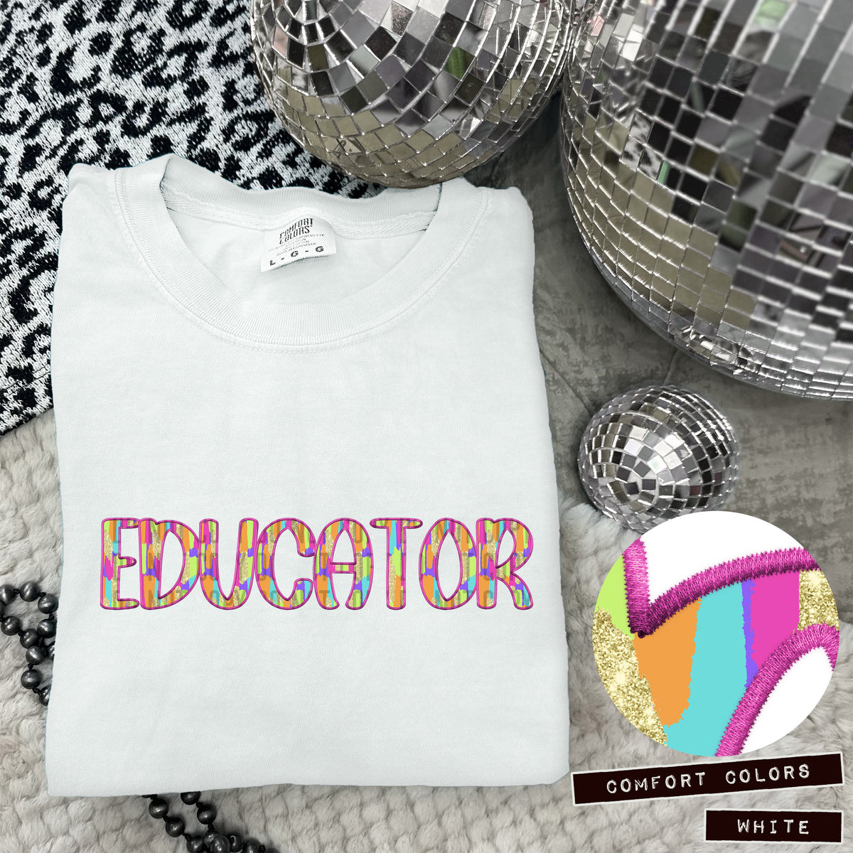 Educator Juneberry Brushstrokes (Caplinger) DTF transfer