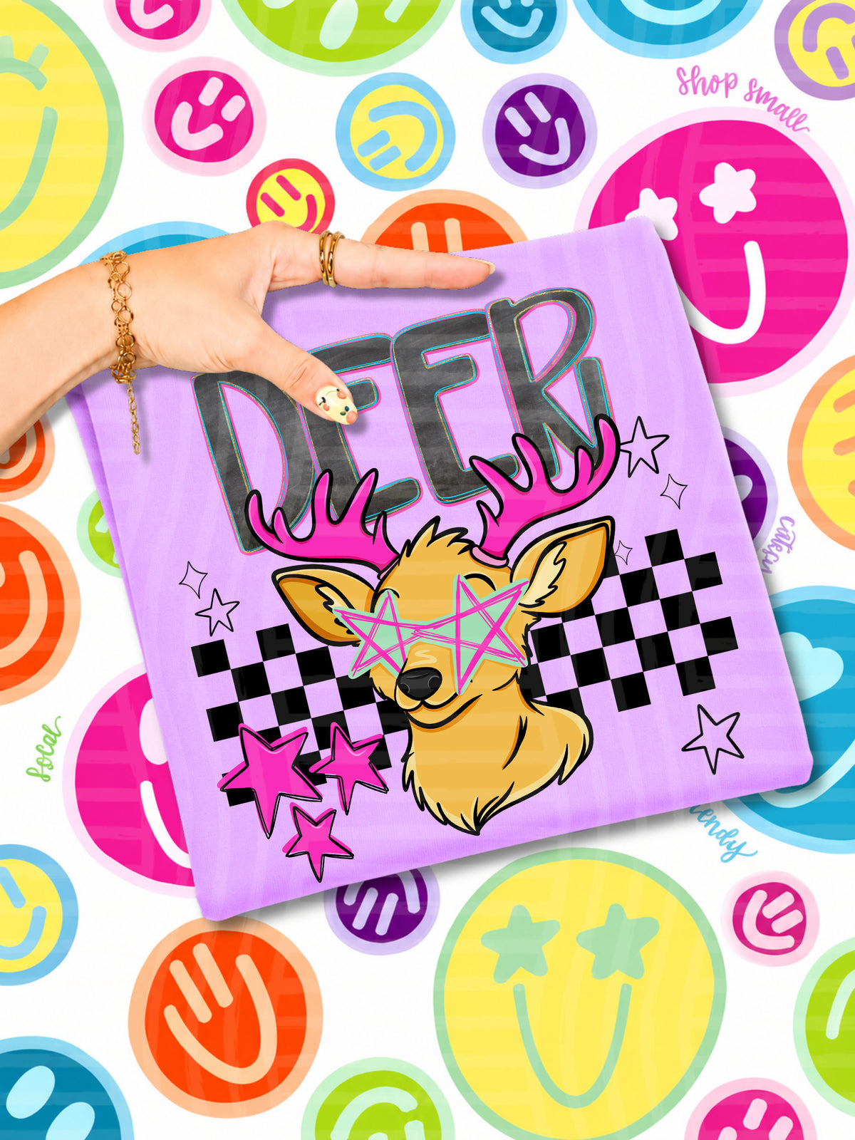 deer starry eyed checks (CAPLINGER) DTF Transfer
