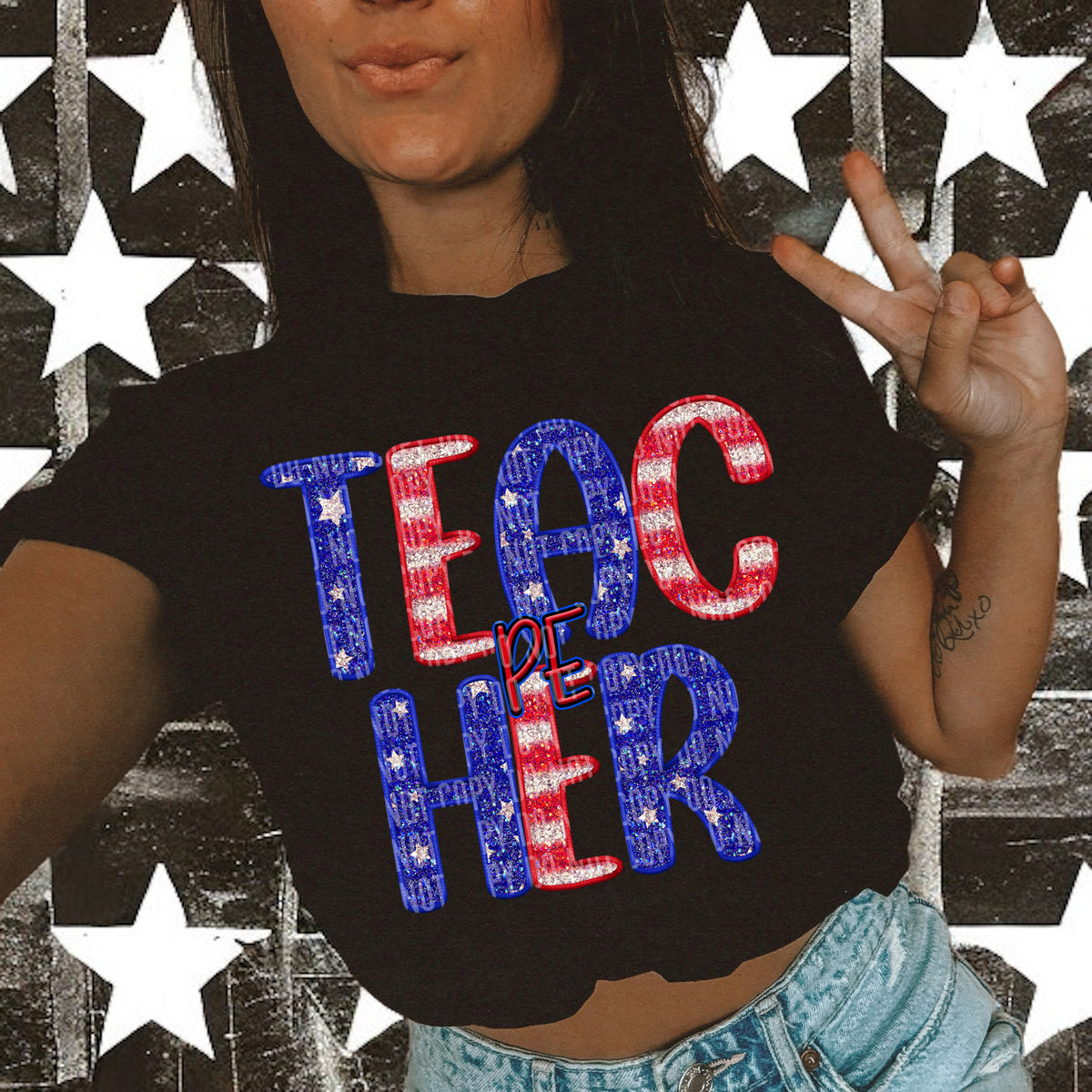 Patriotic PE Teacher (Caplinger) 152160 DTF transfer