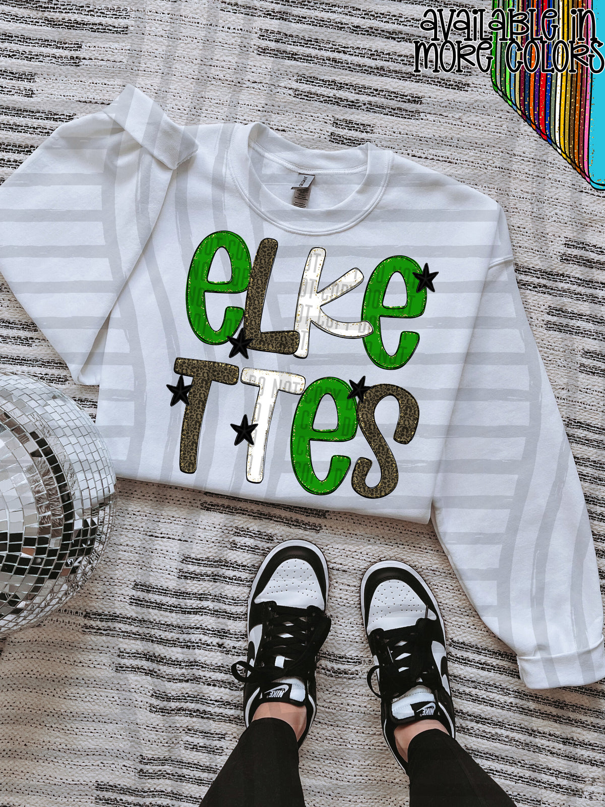 green, gray and white, elkettes stacked (Caplinger) DTF Transfer