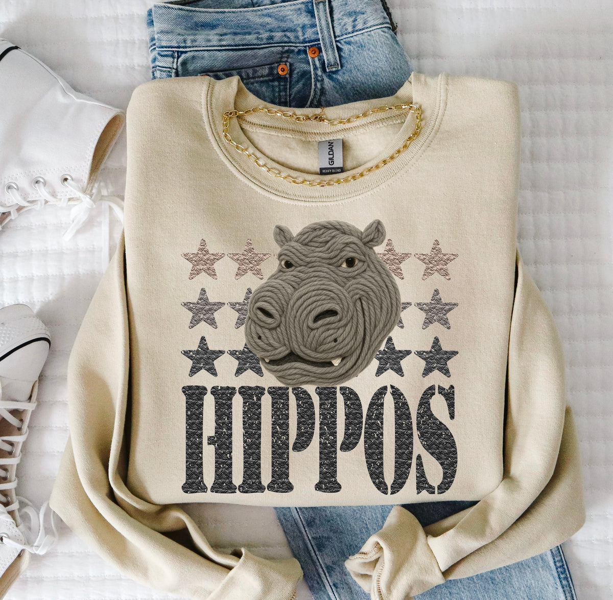 Hippos Yarn Mascot (S&G) DTF transfer