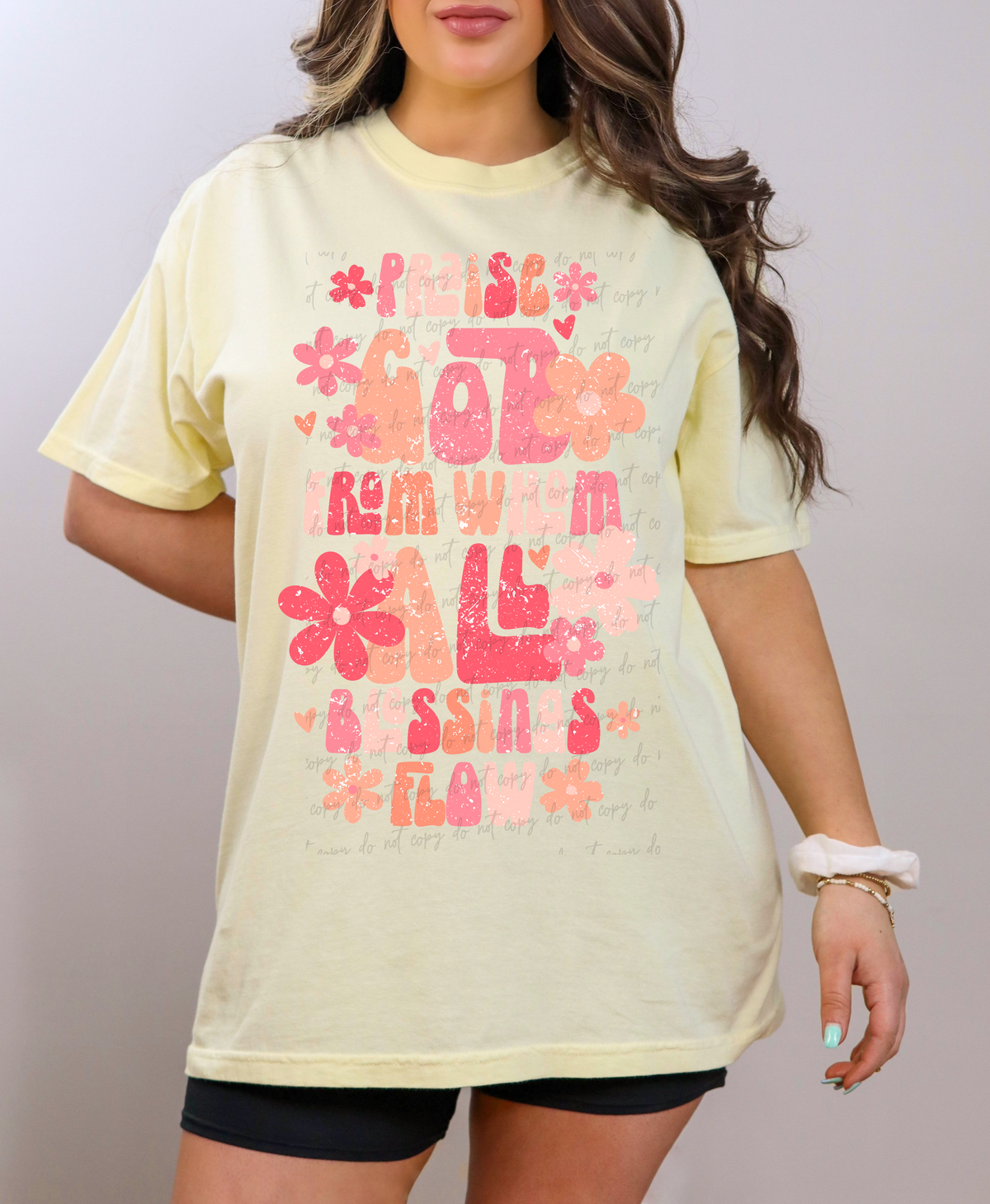 Praise God from whom all blessings flow colorful 28876 DTF Transfer