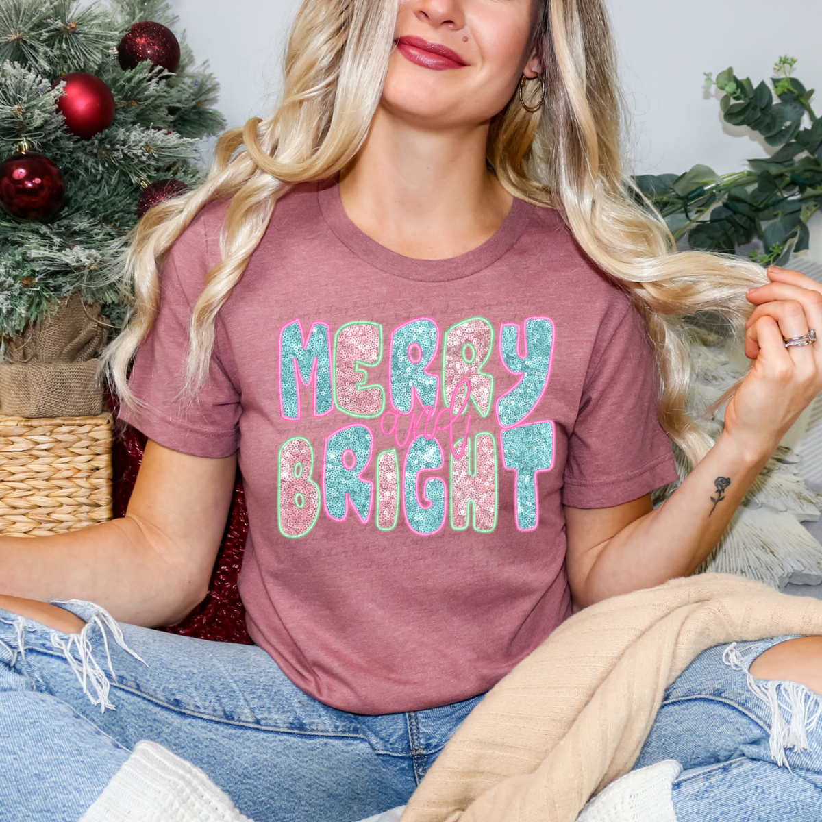 Merry And Bright 117322 DTF Transfer