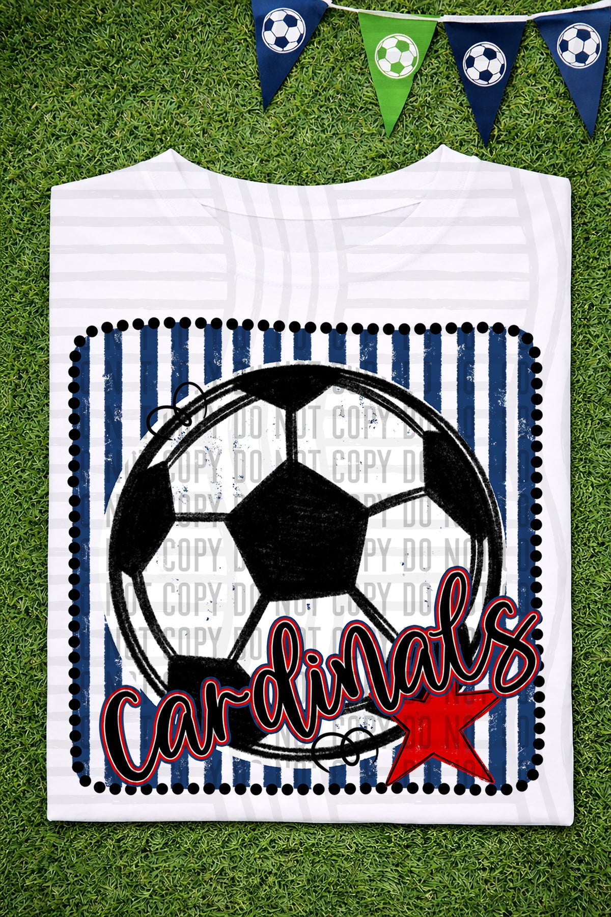 Cardinals RWB Framed (Caplinger) DTF transfer