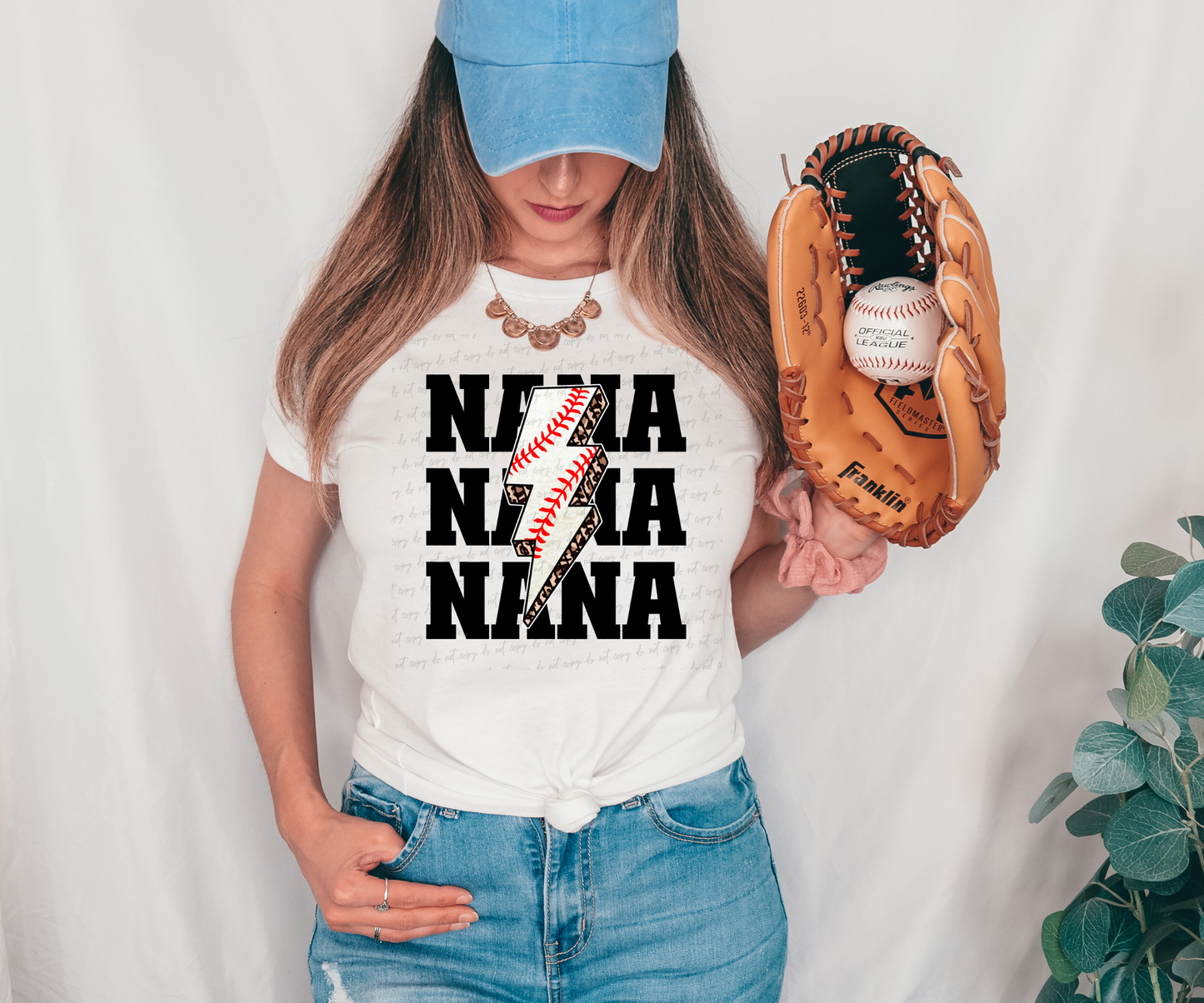 Nana baseball lightening bolt 28941 DTF Transfer