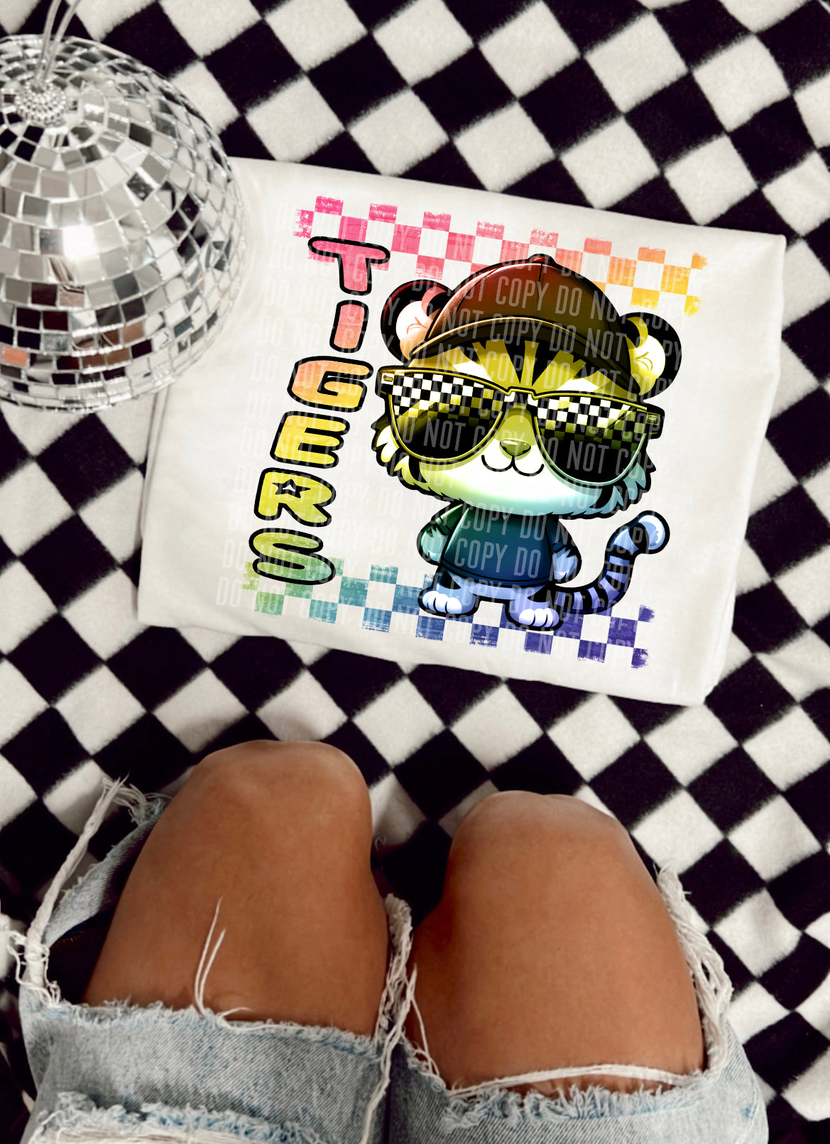 Rainbow Mascot Cartoon Tigers 30719 DTF transfers