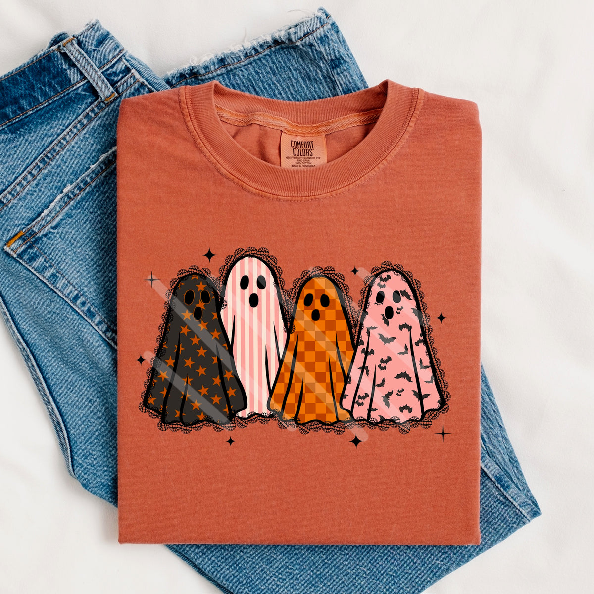 Pink Bat Ghosts (scarlow) DTF transfer