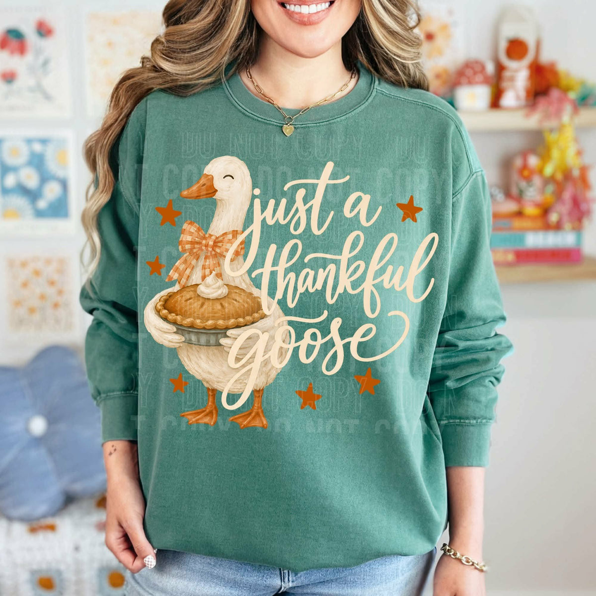 Just a thankful goose tan font Tuesday Deal DTF