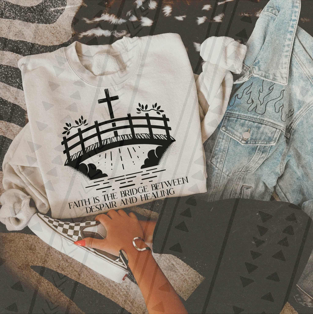 Faith is the bridge BLACK TGG 113431 DTF Transfer