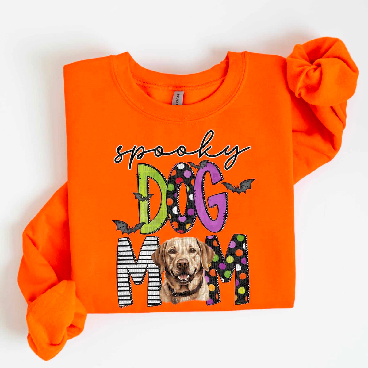 Spooky dog mom yellow lab 55507 DTF transfer