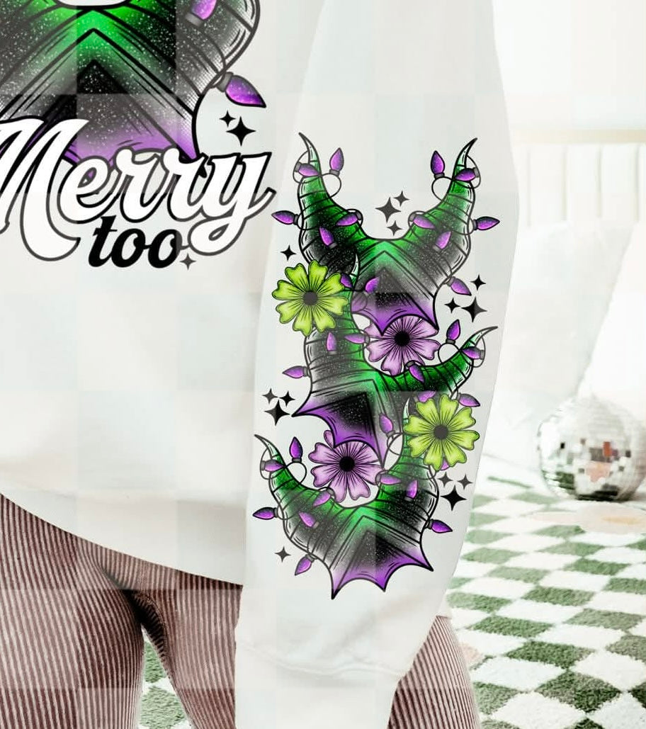 Villains can be merry (SET OF TWO SLEEVES) (unhinged) DTF transfer