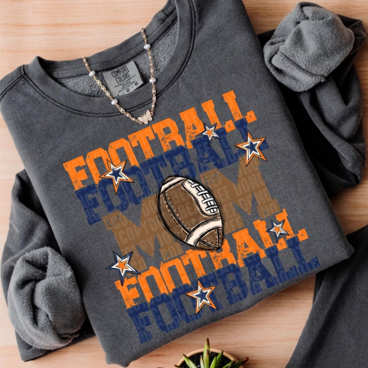 Football Mom SDD orange/navy