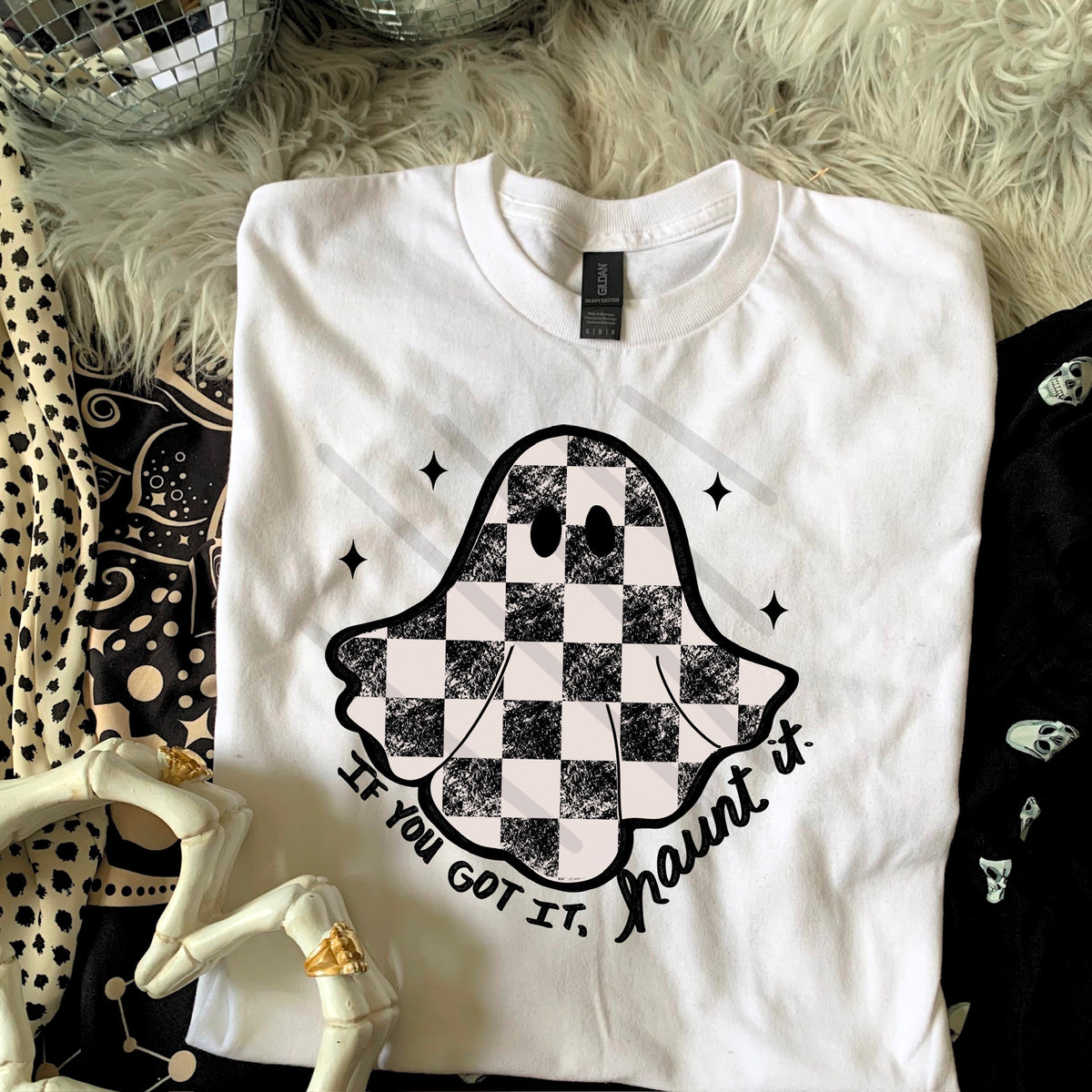 If you got it haunt it with checker ghost 110699 DTF transfer