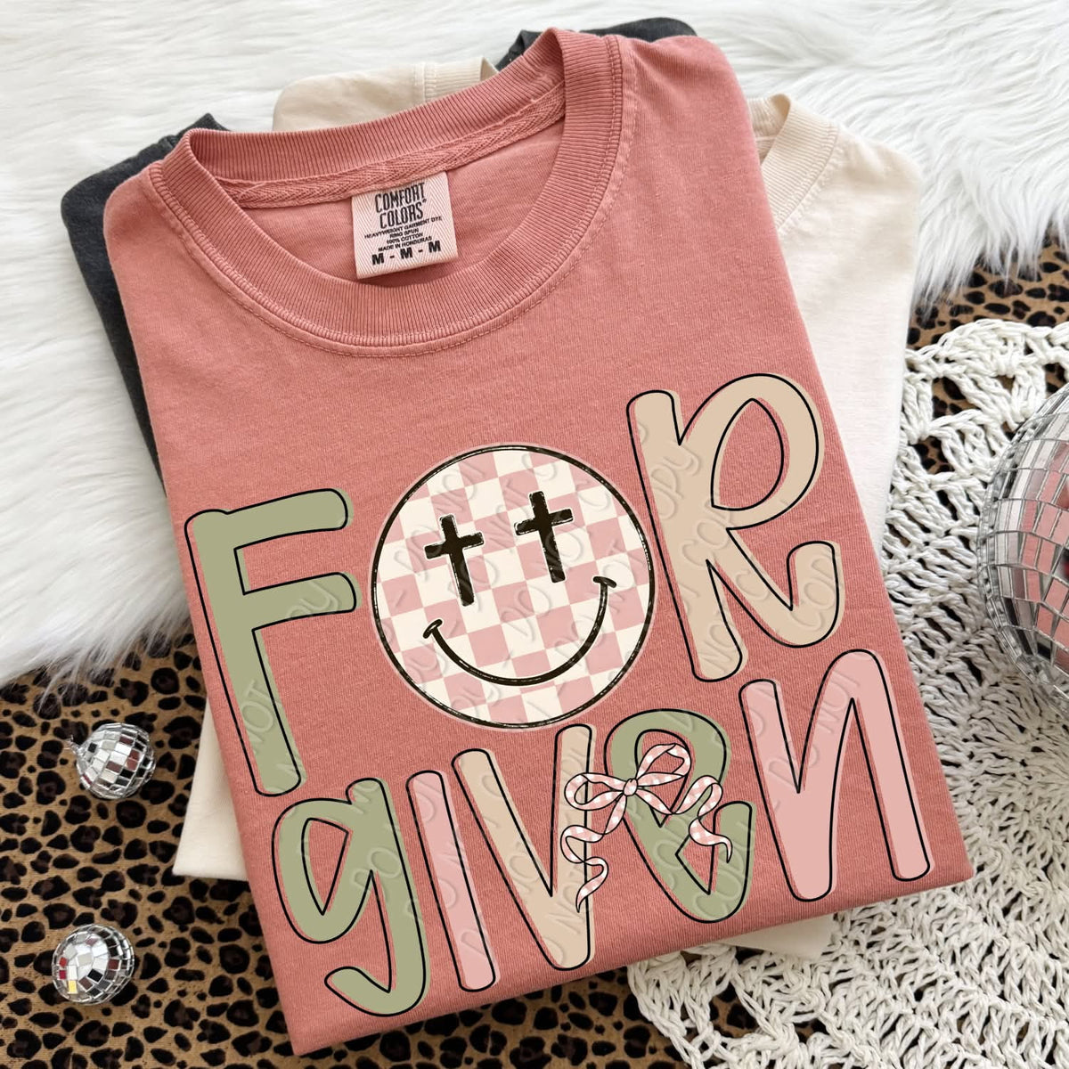 Forgiven happy face Sunday Special DTF transfer