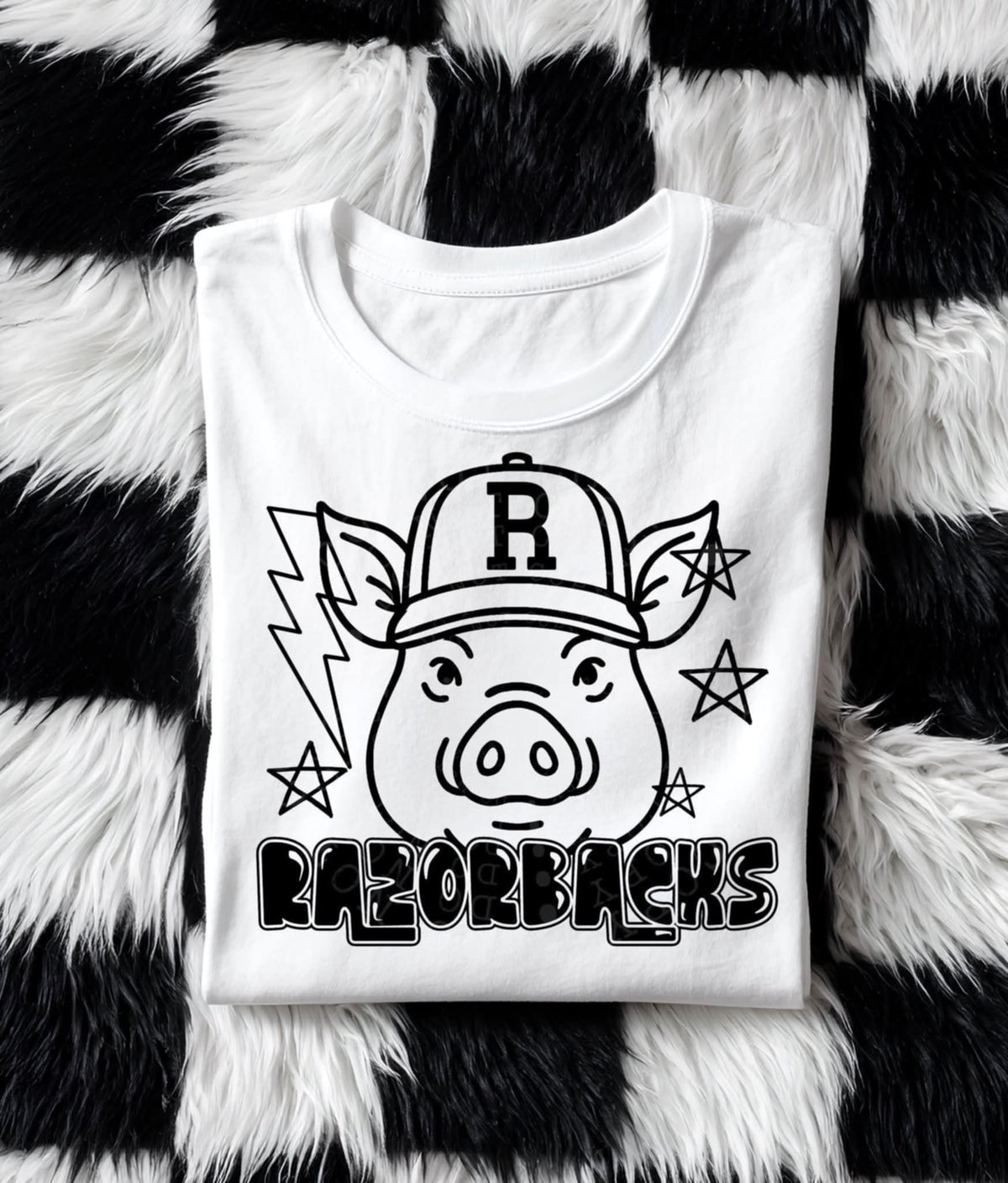 Razorbacks Mascot BLACK (C’s) DTF transfer