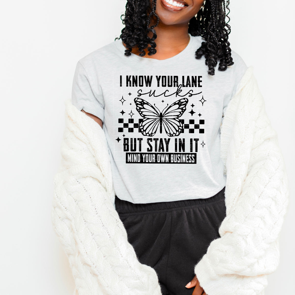 Your lane sucks BLACK (CSC) DTF Transfer