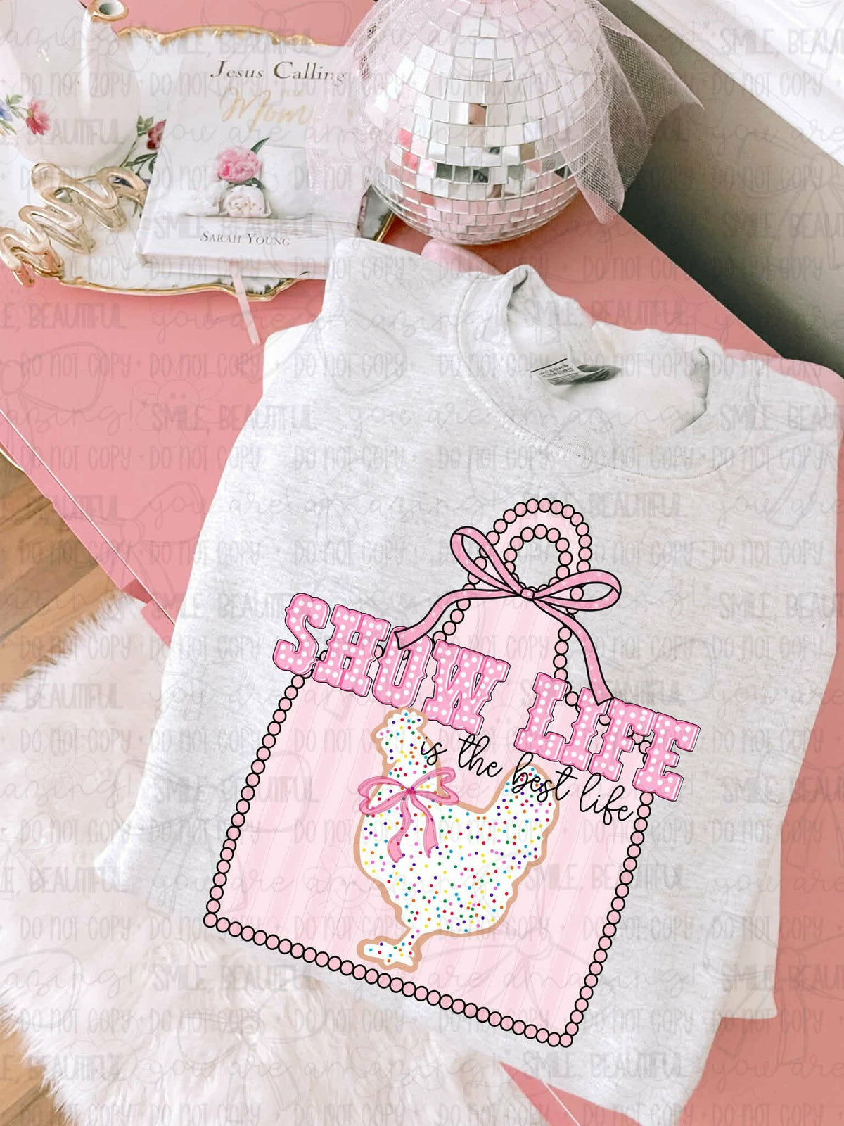 Show life is the best life chicken tag (MZ) DTF Transfer