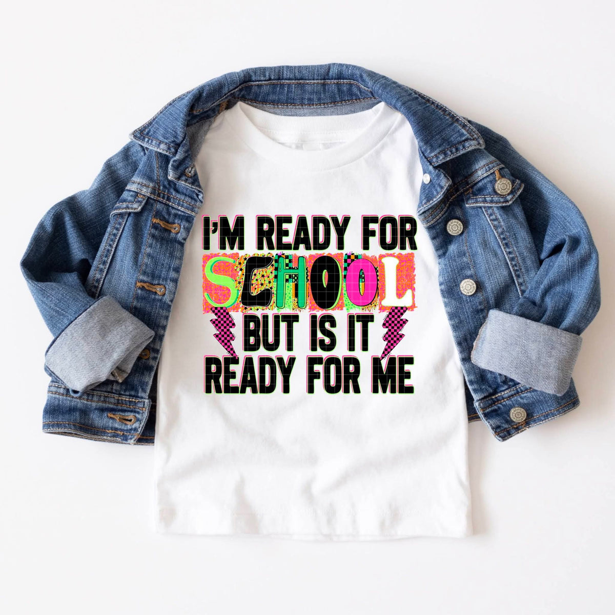 I’m ready for school colorful Sunday Special DTF transfer