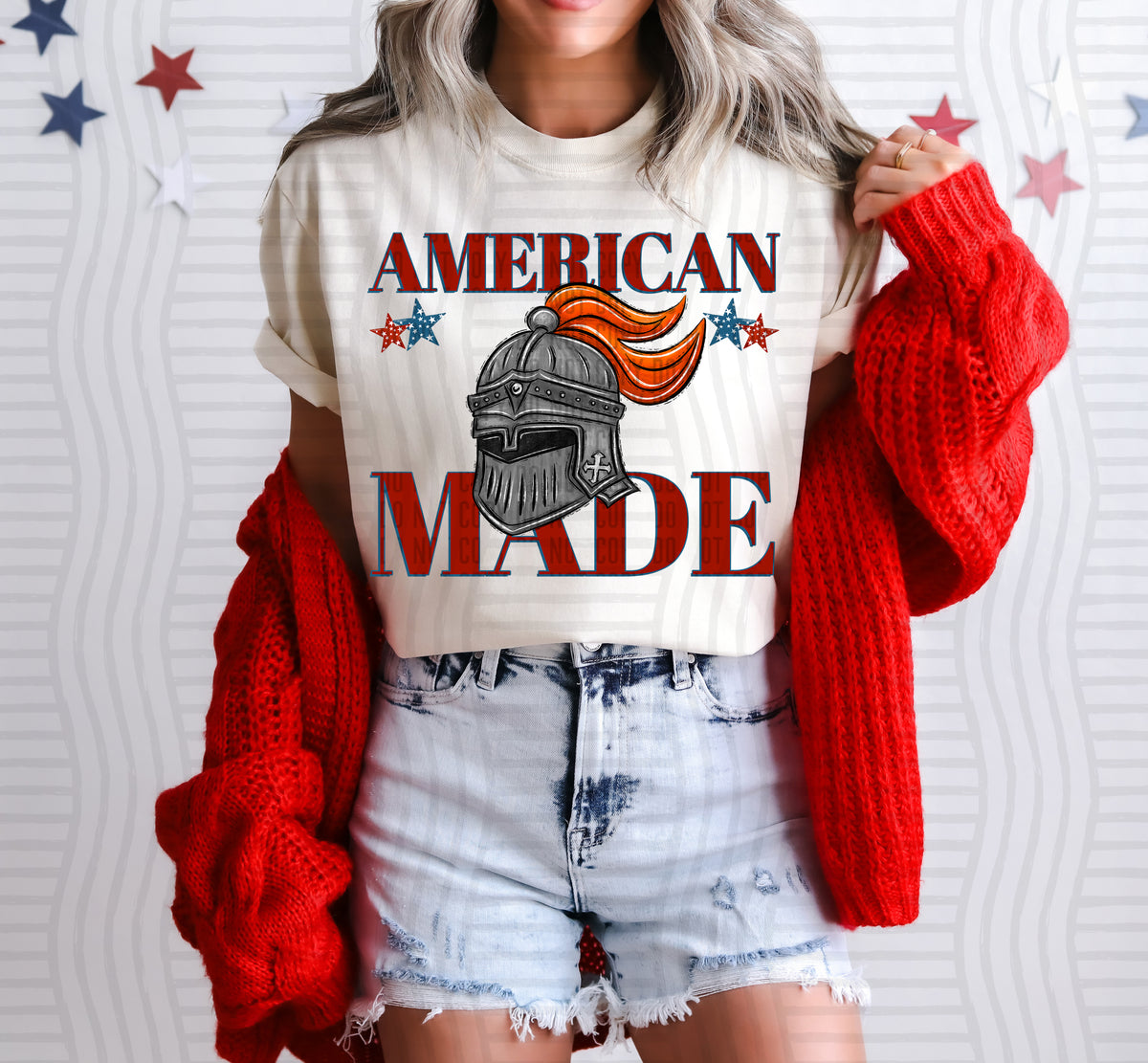 American made Knights (orange) (Caplinger) DTF Transfer