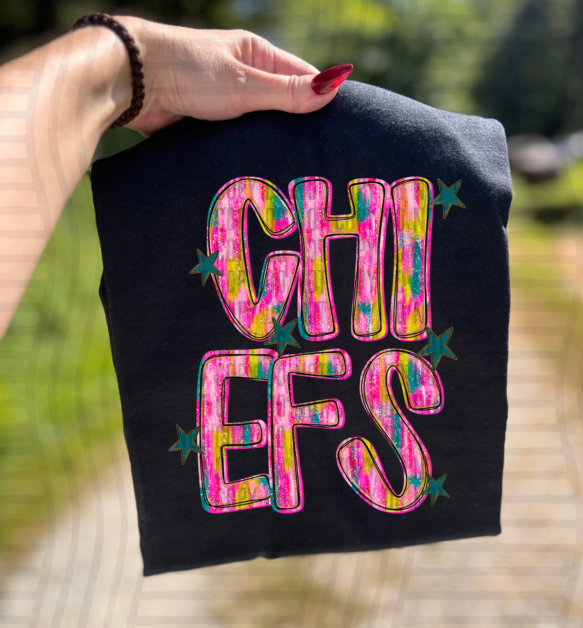 Chiefs Pink Brushstroke (Caplinger) DTF Transfers
