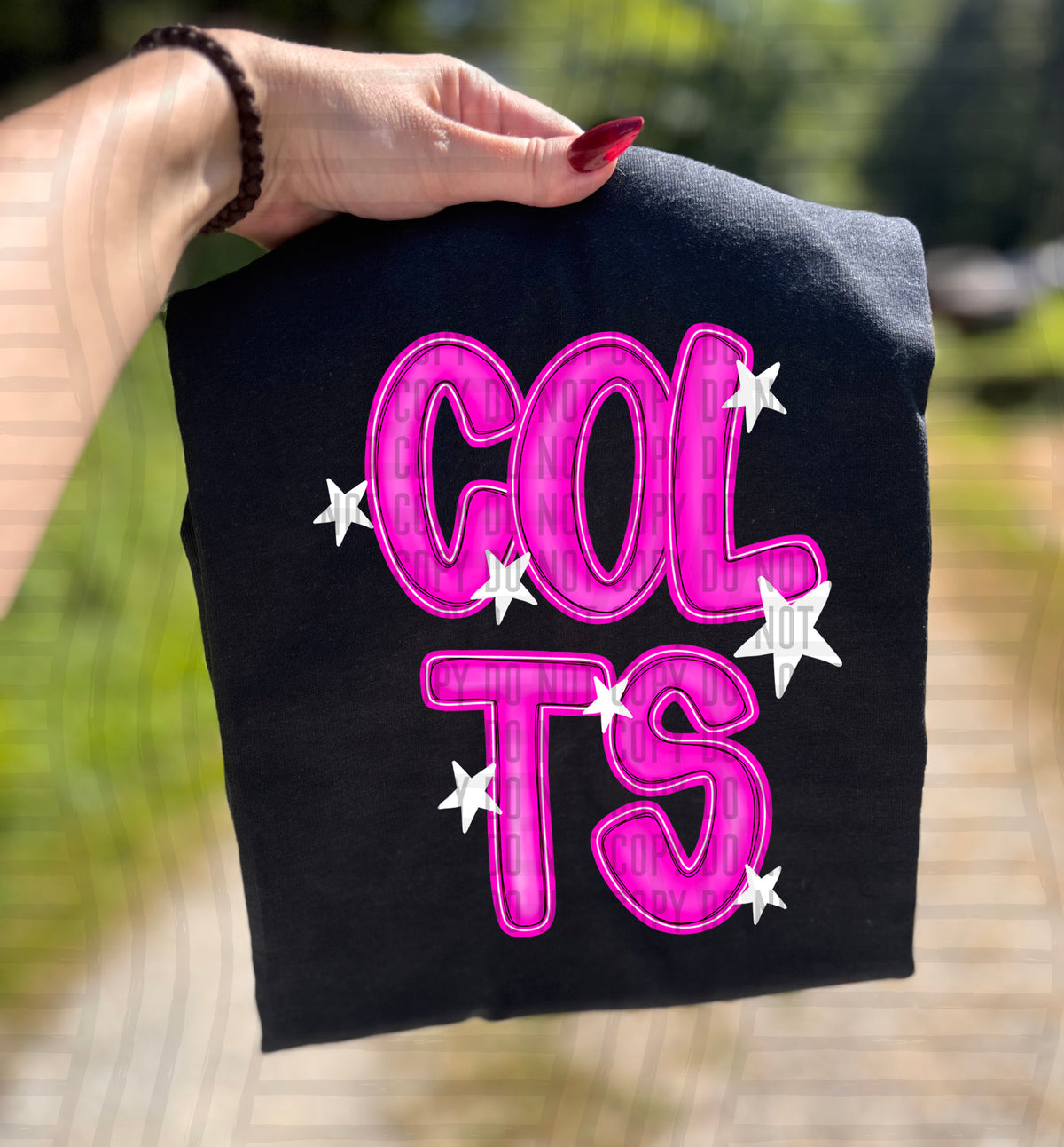 Colts Pink And Preppy Split 112875 DTF transfer