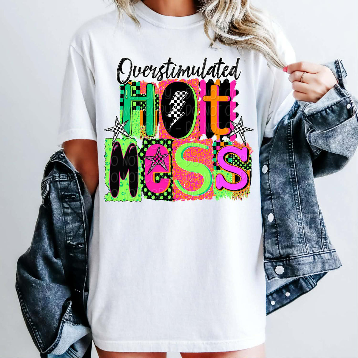 Overstimulated hot mess (DWS) DTF Transfer
