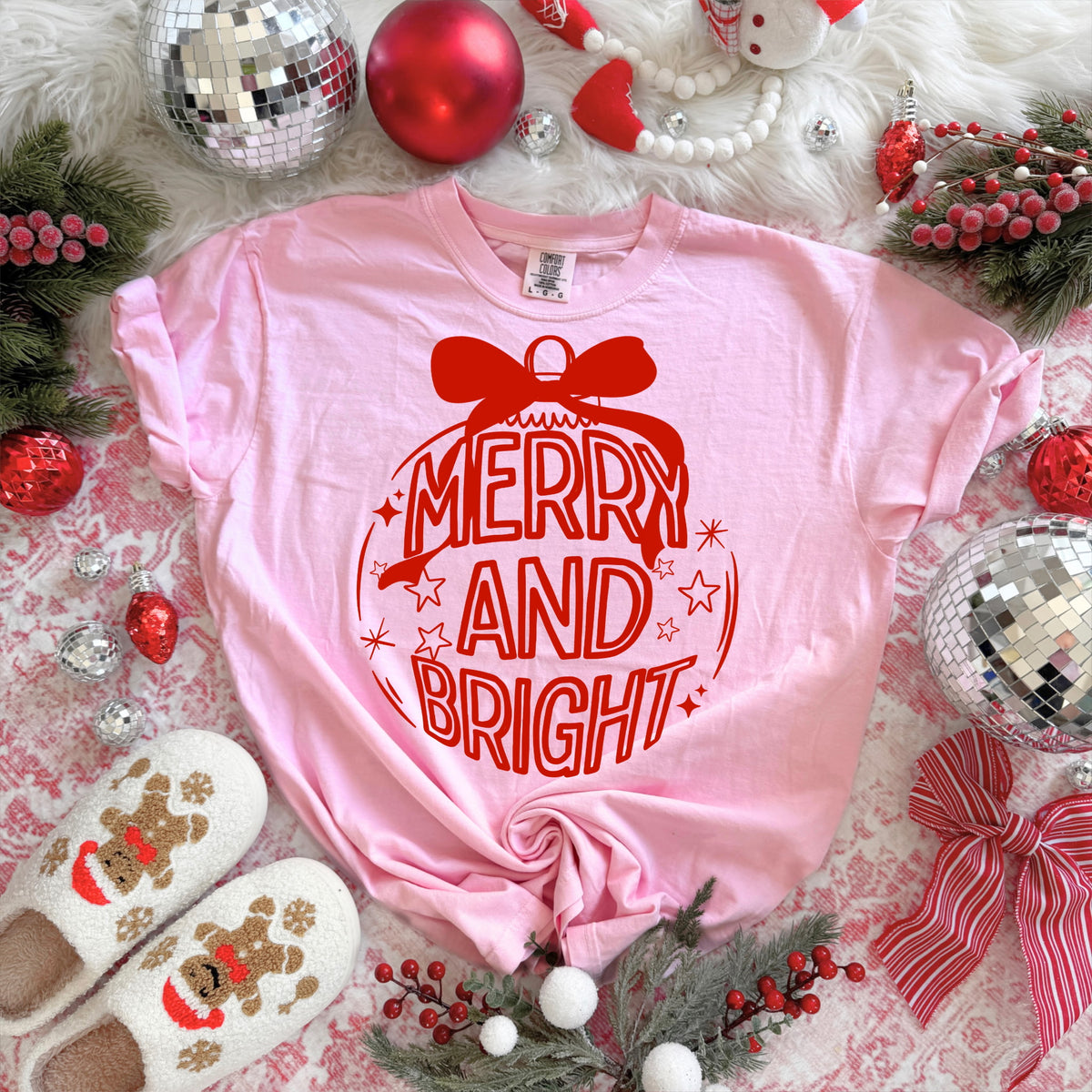 Merry and bright red  Sunday Special DTF transfer