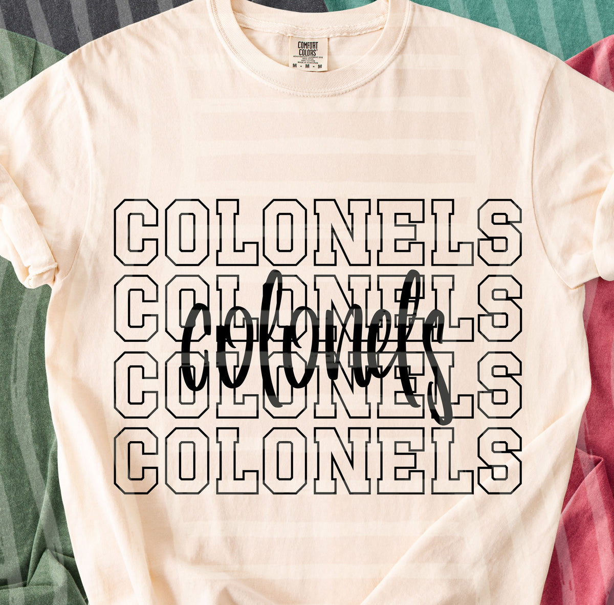 colonels simple stacked outlines (Caplinger) DTF Transfer