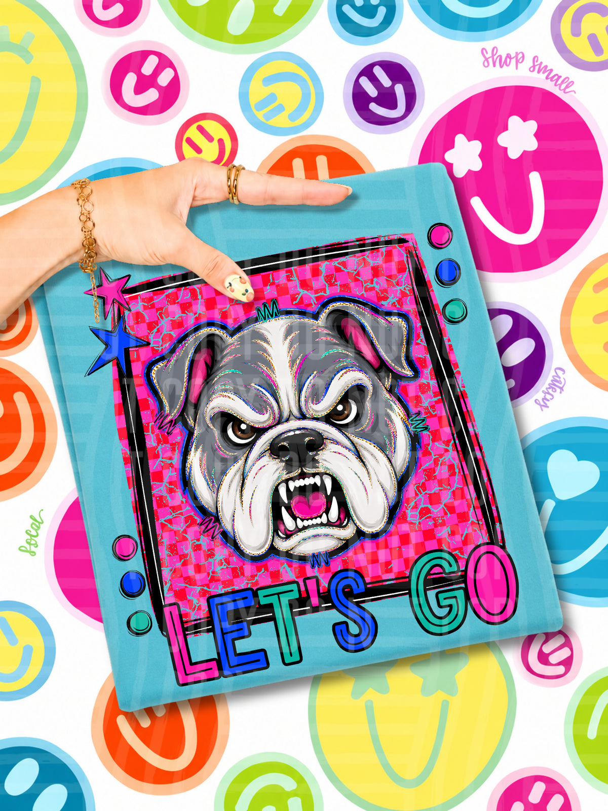 Let's go bull pups mascots (Caplinger) DTF transfer (Copy)