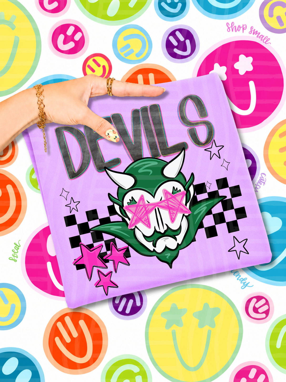 devils-1 starry eyed checks (CAPLINGER) DTF Transfer