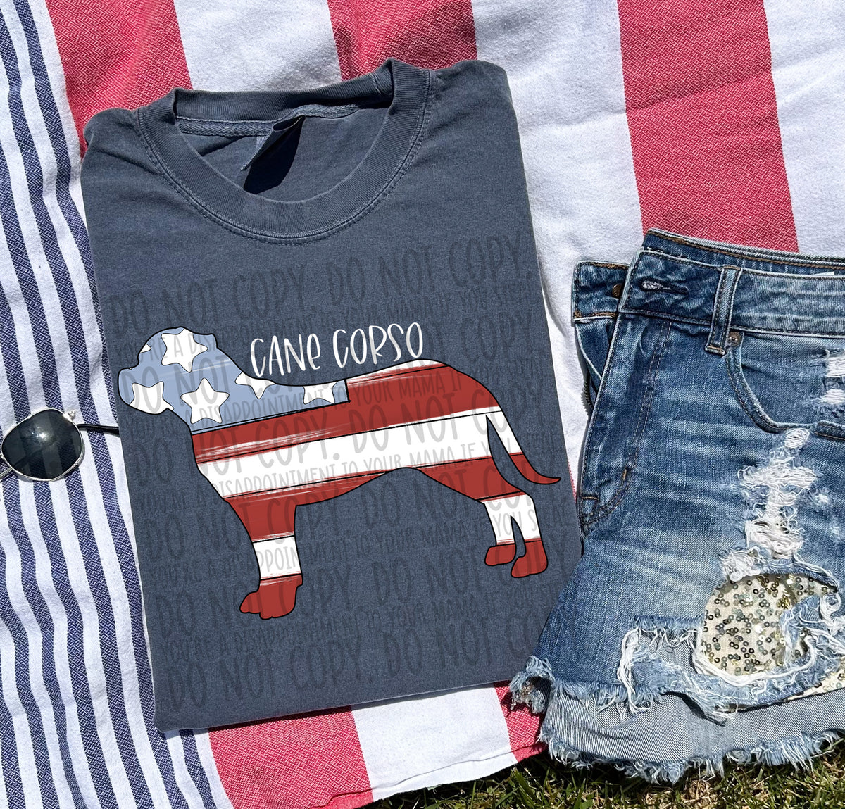 CANE CORSO FLOPPY EARS white (SWD) DTF transfer