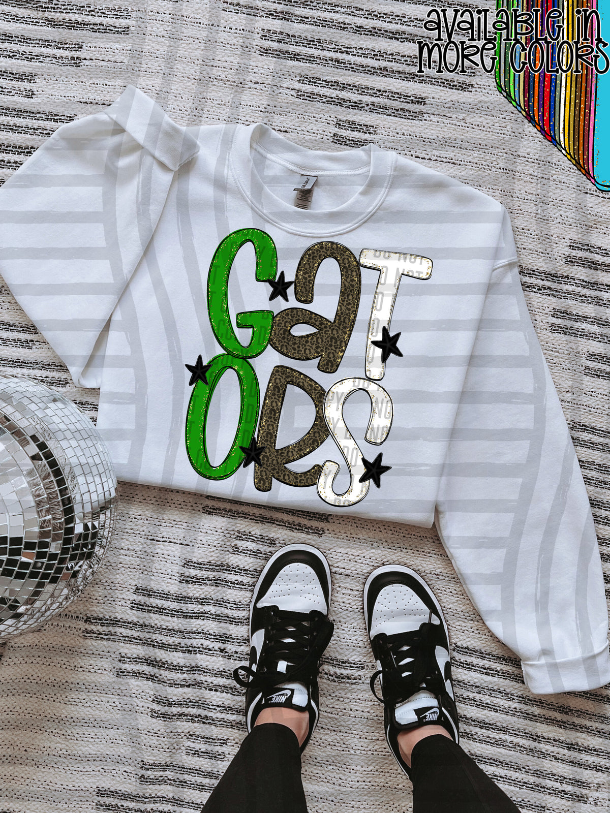 green, gray and white, gators stacked (Caplinger) DTF Transfer