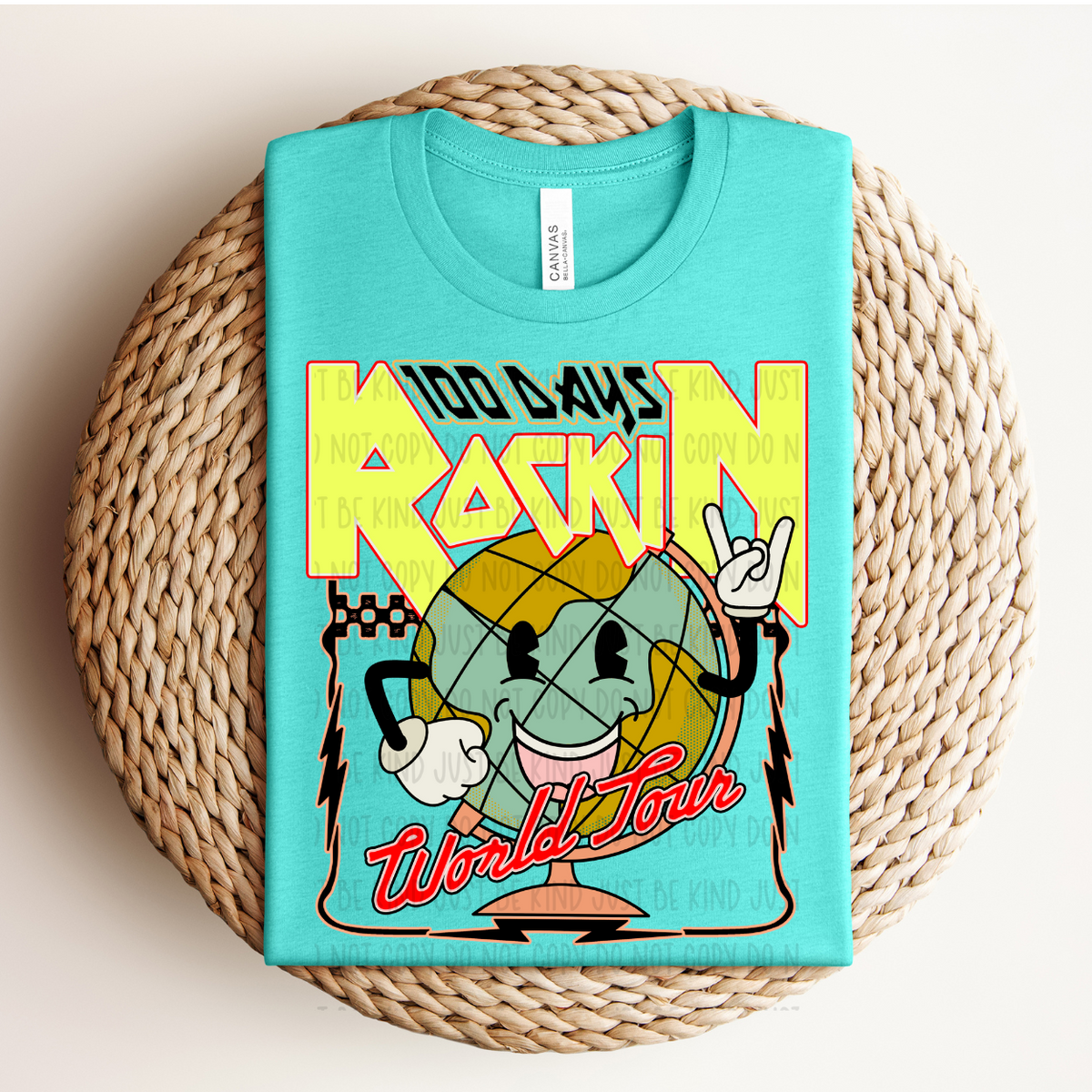 100 Days Rockin World Tour (YELLOW) (Kayndi) 78983 DTF Transfer