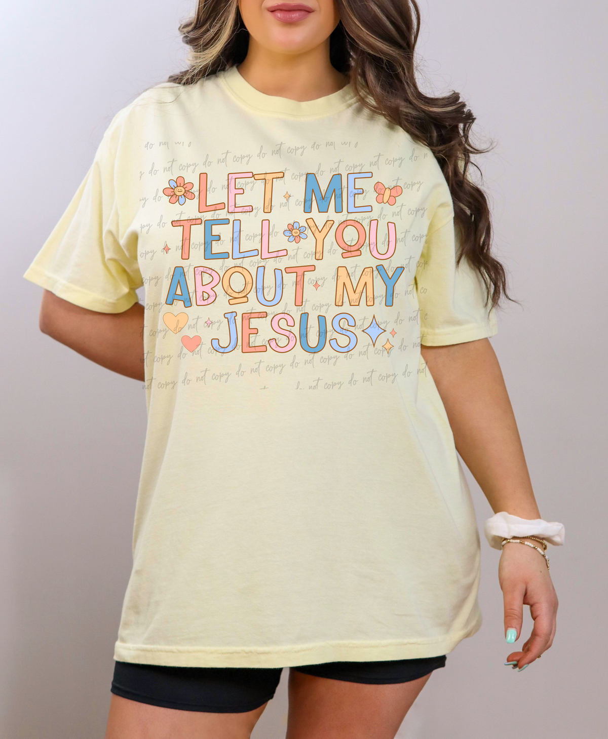 Let me tell ypu about my jesus colorful 28877 DTF Transfer