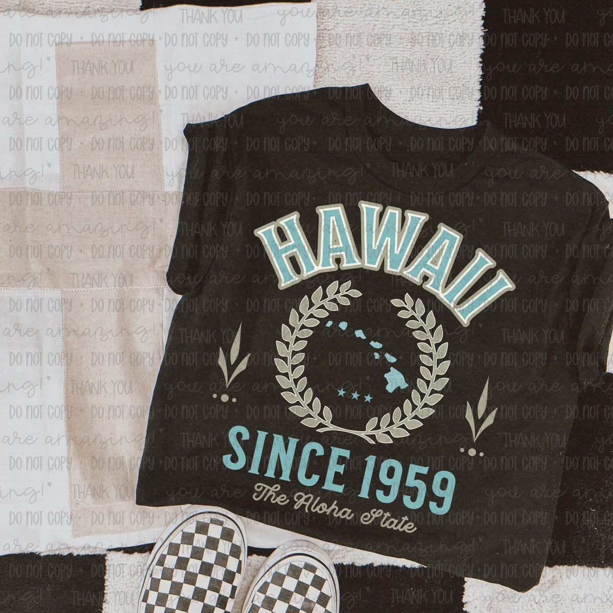 Teal Varsity Letter States (OHDD) DTF transfers