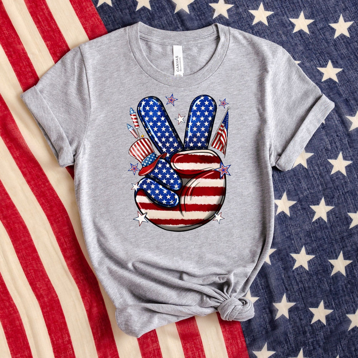 Flag hand-47027-DTF transfer